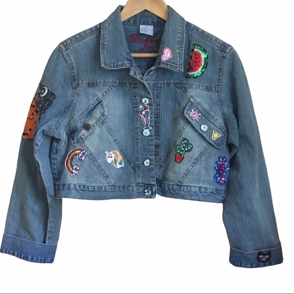 Vintage Destiny Jeans Upcycled Cropped Jean Jacket - Picture 5 of 15